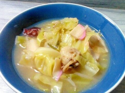 タコ入り✨チャンポン風スープ（麺なし）